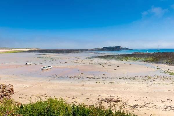 Alderney beach at low tide
