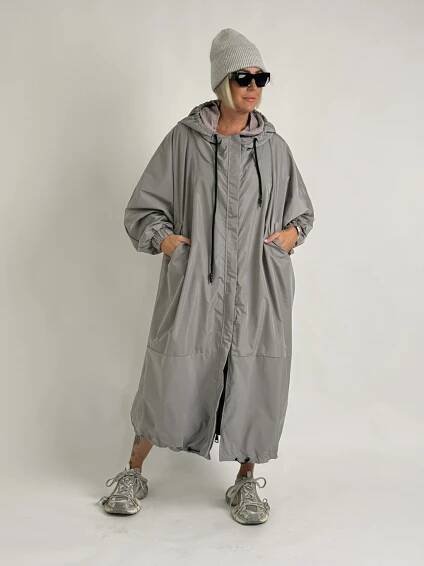 Šedý kabát ORIGINS - Voga-moda.cz