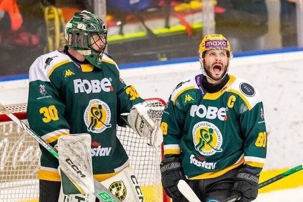 Druhé semifinálové utkání hokejové Maxa ligy: VHK ROBE Vsetín HC Dukla Jihlava, 20. března 2025, Vsetín.
