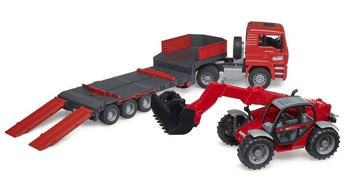 Tahač MAN TGA s nakladačem Manitou MLT 633 - Bruder 02774 - Obrázek 10