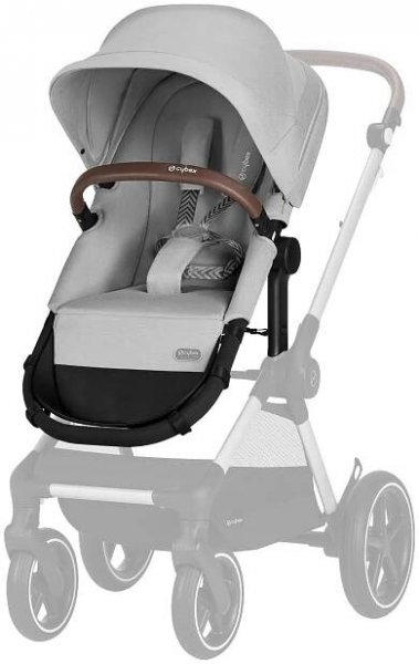 KINDERWAGENSET EOS Lux inkl.  Aton B2  - Silberfarben/Grau, Basics, Textil/Metall (92/53/50,8cm) - Cybex