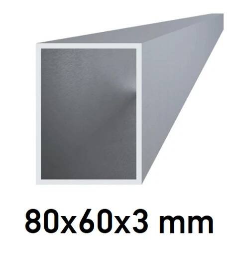 Hliníkový jokel obdĺžnikový 80x60x3 mm