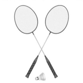 Pair of Badminton Rackets & Shuttle Sports Fitness