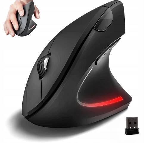 ERGONOMICKÁ BEZDRÁTOVÁ MYŠ VERTIKÁLNÍ MYŠ S 6 TLAČÍTKY USB VERTIKÁLNÍ