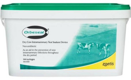 Zoetis Orbeseal Dry Cow Teat Sealant for Livestock and Cattle, 144 Count