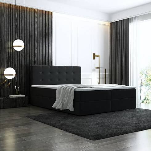 Postel Lea 160x200 cm černá HELCEL | Viame.cz