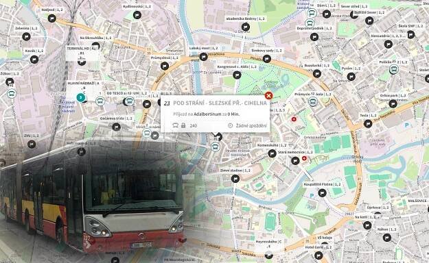 MHD v Hradci už můžete sledovat on-line. Poloha vozů v mapě ~ HKCITY