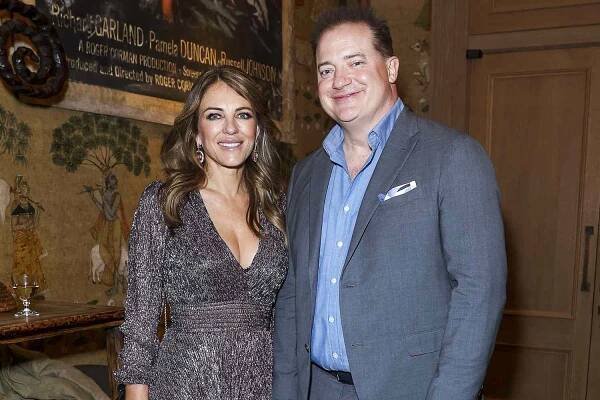 Speak of the Devil! Brendan Fraser and Elizabeth Hurley have Bedazzled reunion at Whale screening