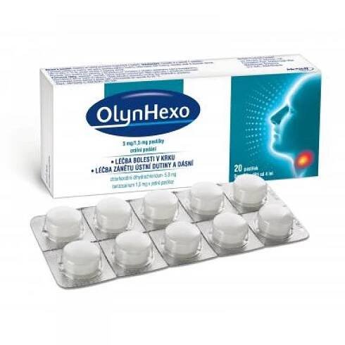 OlynHexo 5 mg/1,5 mg pastilky 20ks