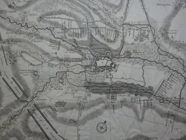 stará mapa plán města cca 1730 , Francie  ??? - Mapy a veduty Evropa