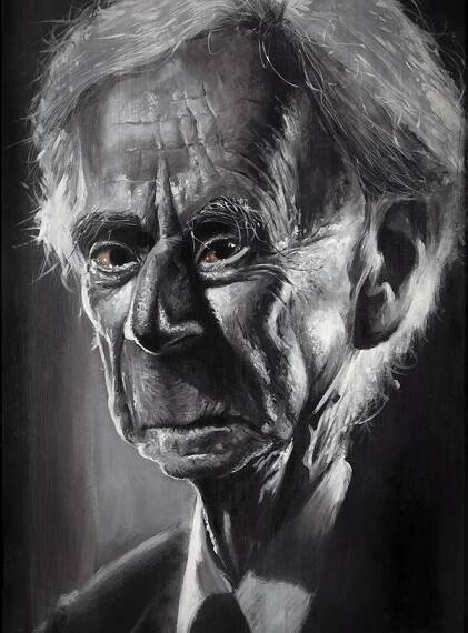 Bertrand Russell portrait by Derren Brown