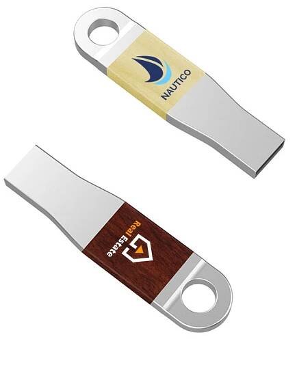 Elegantní mini USB 2.0 / 3.0 flash disk, kov a dřevo | Société s.r.o.