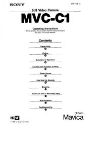 Manuál Sony MVC-C1 návod (15 stránek)