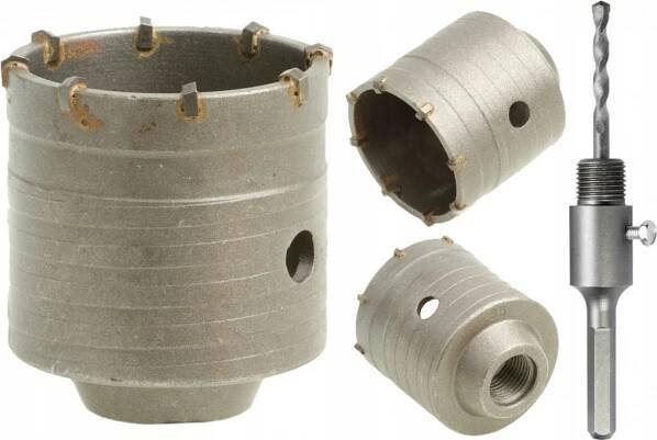 KORUNKOVÝ VRTÁK NA BETONU 65 mm + ADAPTÉR HEX 110 mm FRÉZA KORUNKA S ADAPTÉREM