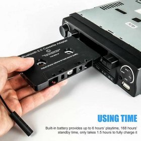 Wireless Bluetooth 5.0 Cassette Adapter Car MP3 Handsfree Aux Stereo Sound Stereo Audio Tape Cassette Player