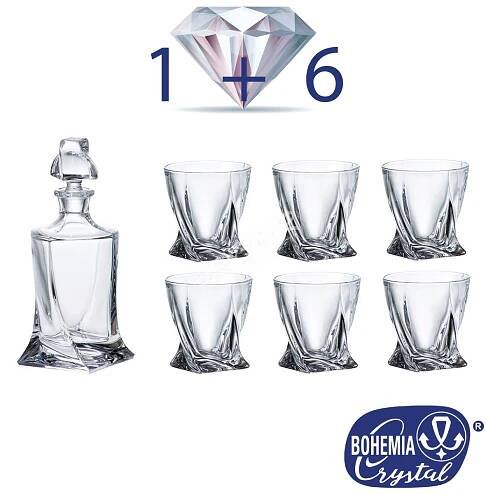 Crystalite Bohemia Quadro Whisky set