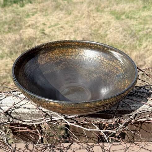 Hnědá Velká keramická mísa / od VK-Ceramics | Fler.cz