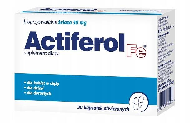 Doplněk stravy Polski Lek Actiferol Fe železo kapsle 30 ml 30 ks