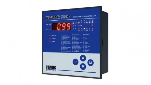 NOVAR 1214 regulátor jalového výkonu, 14 stupňů, alarmové relé,oddělené napájení,144x144mm