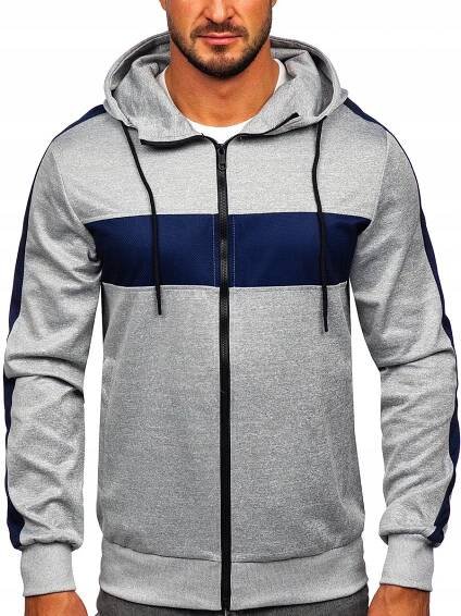 ROZEPÍNACÍ MIKINA S KAPUCÍ ŠEDÁ 27B8121 DENLEY_2XL Velikost XXL
