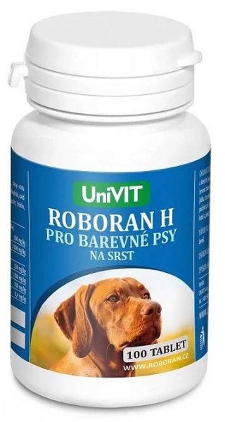 UniVIT Roboran H na srst barevných psů 100 tablet