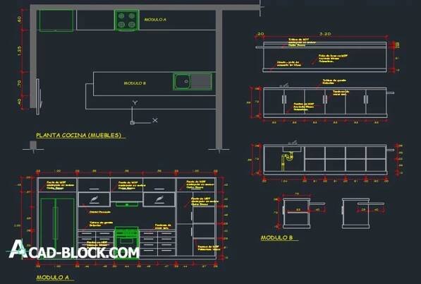 Detail of kitchen dwg