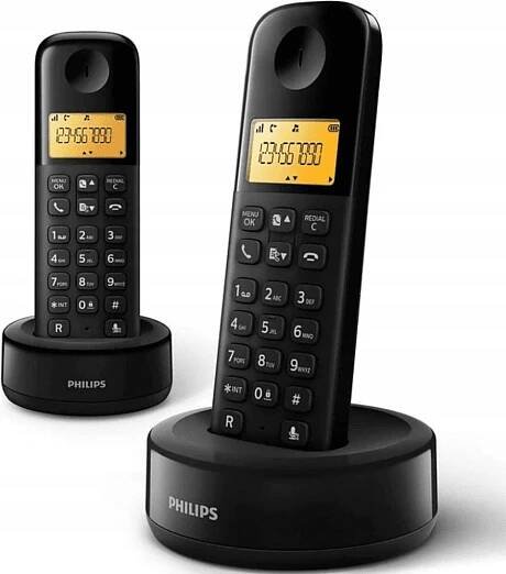 Domácí telefon Philips D1602B/53 (4895229125742) černý - s kosmetickou...