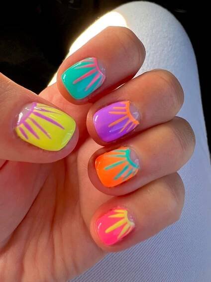 Summer nails | Hippie nails, Stylish nails art, Funky nails