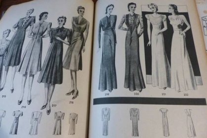 Fenoma, učebnice střihů a šití, 30.-40. léta, střihy, móda, modní