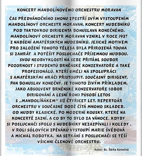 Přehled událostí 2014 | Kulturní, vzdělávací a informační centrum Kvic
