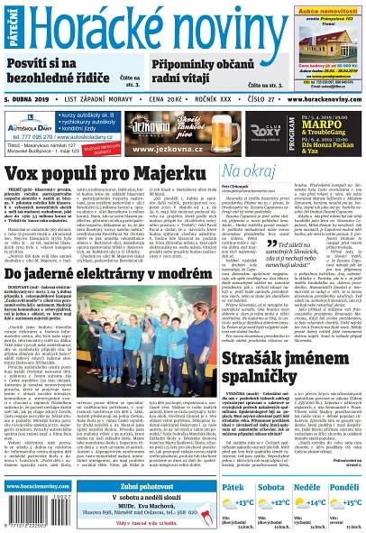 Časopis Horácké Noviny Pátek 5.4.2019 č. 027