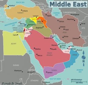 Které země tvoří region Střední východ?