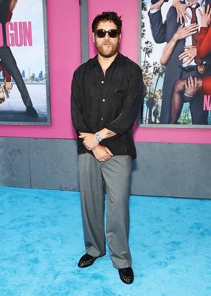 Adam Pally attends "The Naked Gun" New York premiere