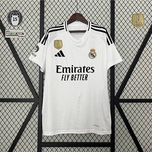 2024-25 Real Madrid home white soccer jersey
