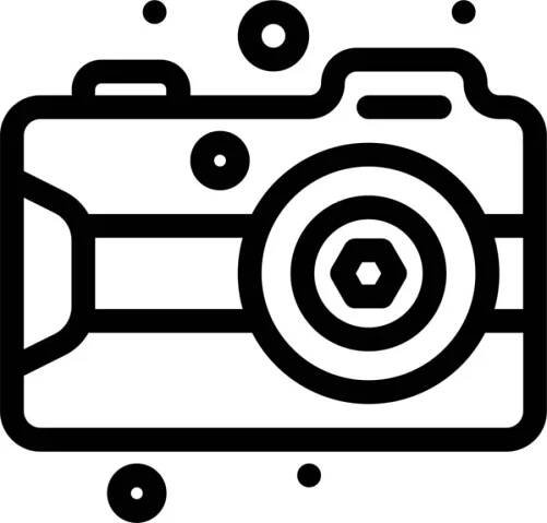 Ikona fotoaparátu umění — Ilustrace