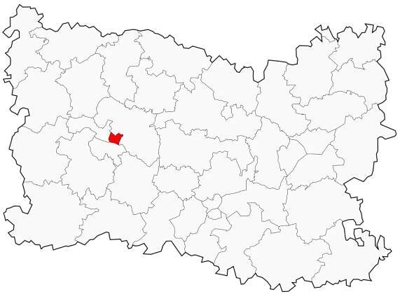 Kanton na mapě departementu Oise