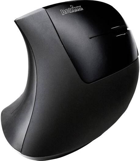 Perixx Perimice -713 optická ergonomická myš, přenos bezdrátový, 6 tlačítko, 2000 dpi, černá