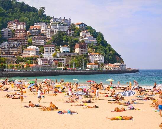 Ondarreta Beach at San Sebastian 