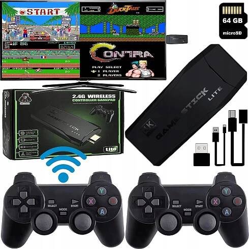 TELEVIZNÍ HRA RETRO MINI KONZOLE + 20000 VIDEOHRY EMULÁTOR + 2 PADY HDMI za 803.00CZK - Allegro