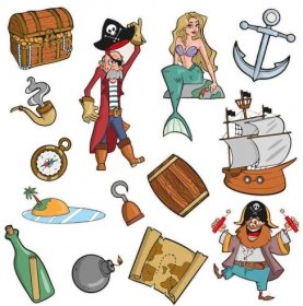 Set samolepek Piráti