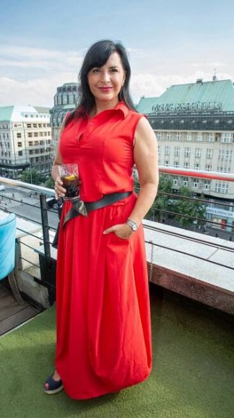 Andrea Kalivodová na párty v Duplexu. 