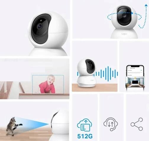 BEZDRÁTOVÁ OTOČNÁ IP KAMERA TP-LINK TAPO C200 1080p Full HD 1920x1080 Stav balení originální
