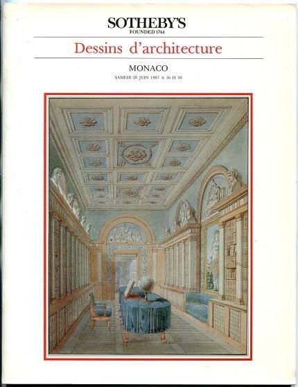 Sotheby's. Dessins d'architecture [