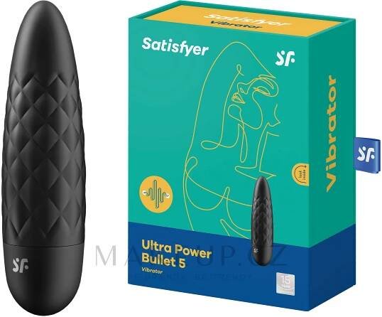 Satisfyer Ultra Power Bullet 5 Black Vibrator - Mini vibrátor, černý