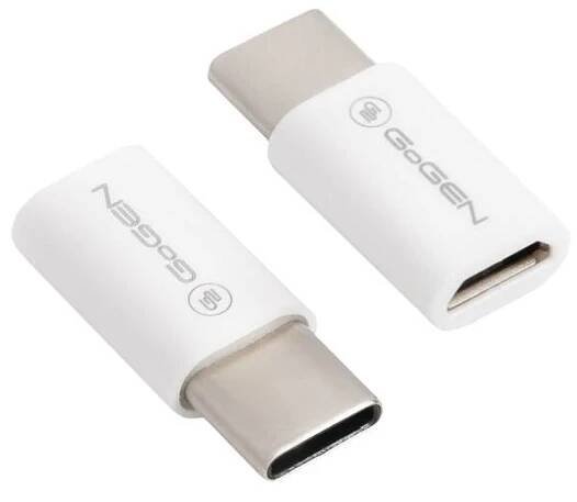 Redukce GoGEN USB-C (M) / micro USB (F) (USBCMICMF01) bílá