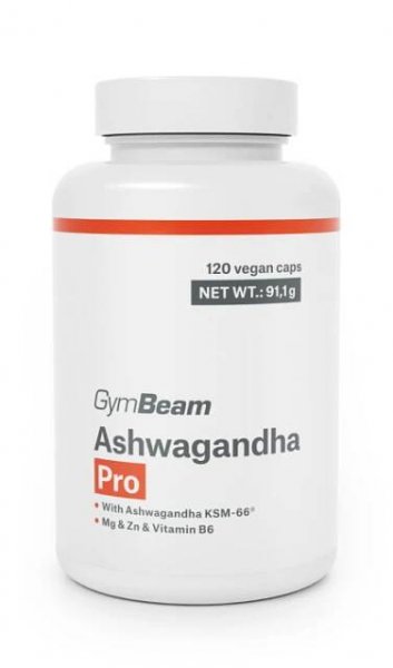 GymBeam Ashwagandha Pro Mg&Zn&Vitamin B6 cps.120 - skladem