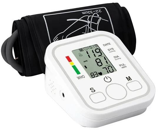 Digitální tlakoměr s LCD displejem, automatický měřič Náhled obrázku produktu 7