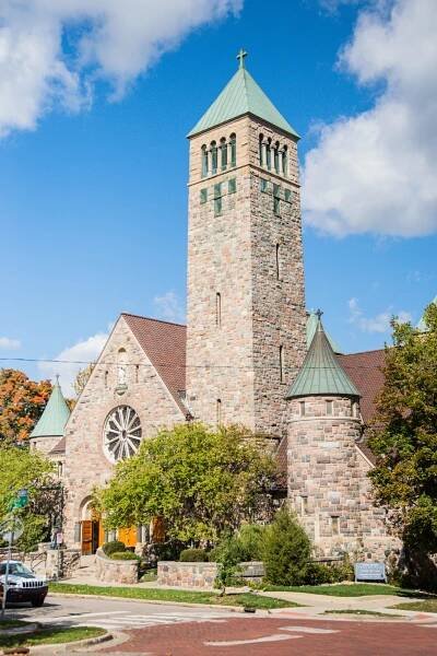 Historic stone church in Ann Arbor, Michigan