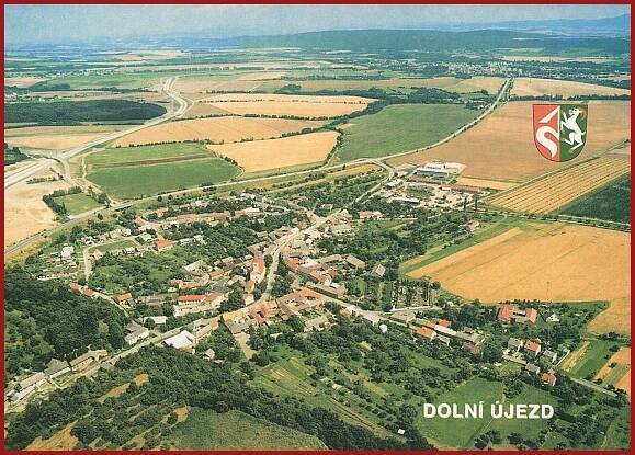 Dolní Újezd * pohled z letadla na obec, erb * Přerov * B2685 | Aukro