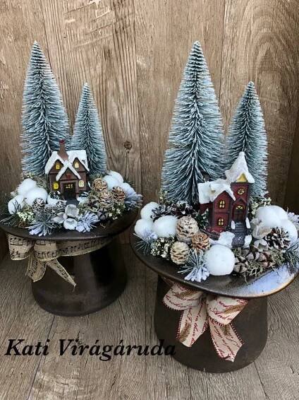 Rustic Christmas Decorations with Handmade Tin Canisters